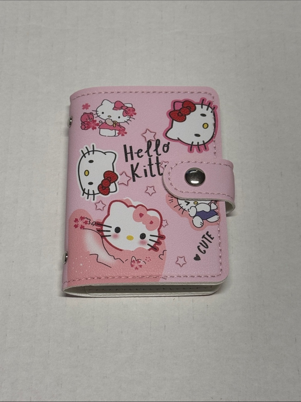 Hello Kitty Pink Card Holder Wallet with Snap